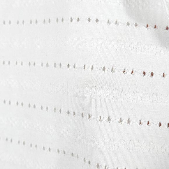 Tommy Hilfiger Tank Top White Eyelet Ruffle Size XL Coastal Preppy - Picture 5 of 9